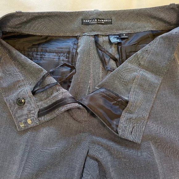 Tahari Levine Isabella DeMarco gray pantsuit womens size 8 - Picture 13 of 15